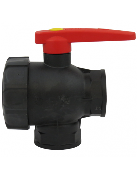 Válvula de bola 3 vías de flujo continuo 1"1/4