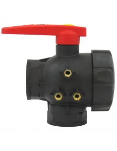 Válvula de bola 3 vías de flujo continuo 1"1/4