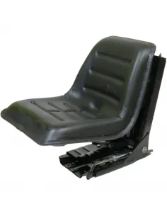Asiento negro con respaldo abatible hacia delánte