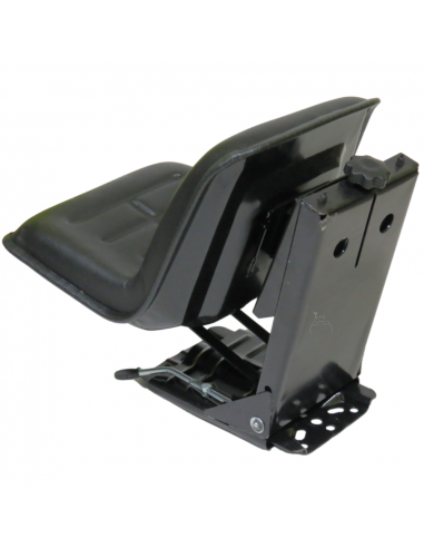Asiento negro con respaldo abatible hacia delánte