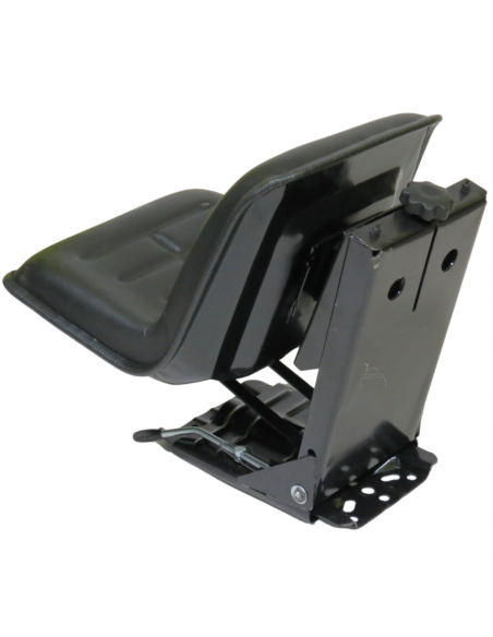 Asiento negro con respaldo abatible hacia delánte