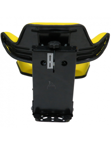 Asiento basic line amarillo amortiguación trasera 