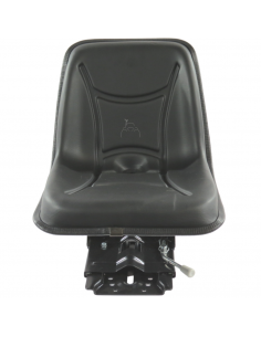 Asiento de cubeta PVC con suspensión 110 y railes regualación horizontal