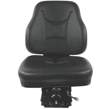 Asiento PVC negro con base suspensión mecánica