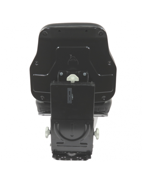 Asiento PVC negro con base suspensión mecánica