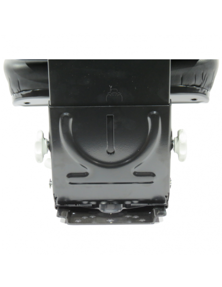 Asiento PVC negro con base suspensión mecánica