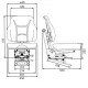 Asiento PVC negro con base suspensión mecánica