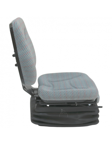 Asiento de tela gris suspensión mecánica