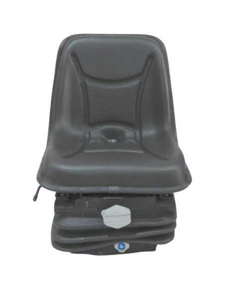 Asiento PVC negro con base suspensión mecánica