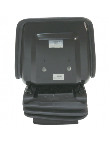 Asiento PVC negro con base suspensión mecánica