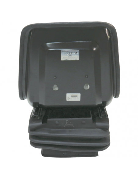 Asiento PVC negro con base suspensión mecánica