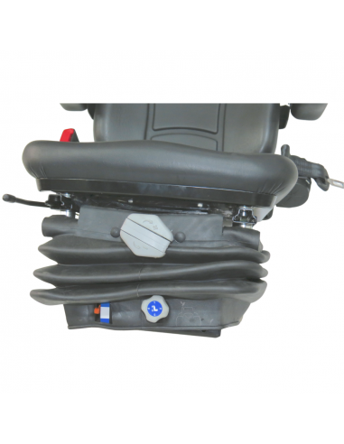 Asiento PVC negro con base suspensión mecánica