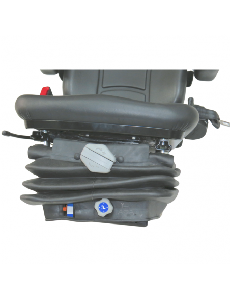 Asiento PVC negro con base suspensión mecánica