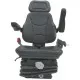 Asiento PVC negro con base suspensión mecánica