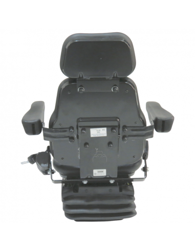 Asiento PVC negro con base suspensión mecánica