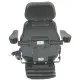 Asiento PVC negro con base suspensión mecánica