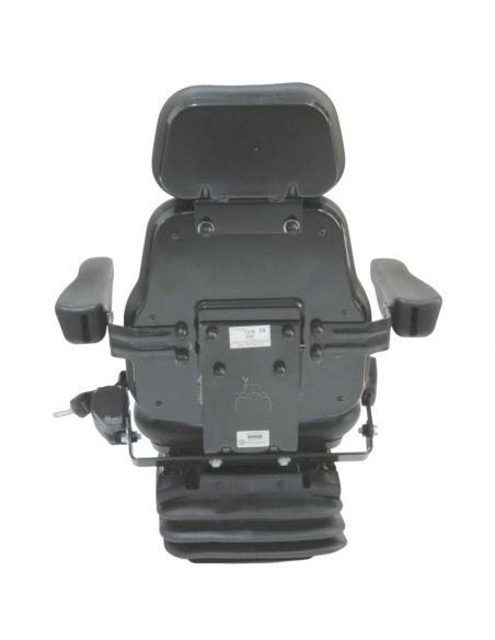 Asiento PVC negro con base suspensión mecánica