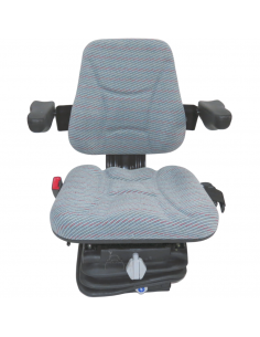 Asiento PVC negro con base suspensión mecánica