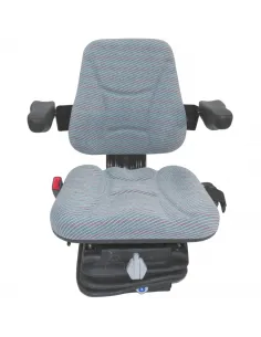 Asiento PVC negro con base suspensión mecánica