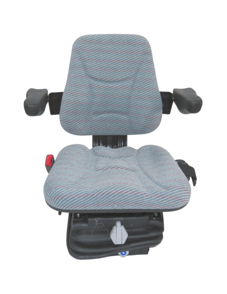 Asiento PVC negro con base suspensión mecánica