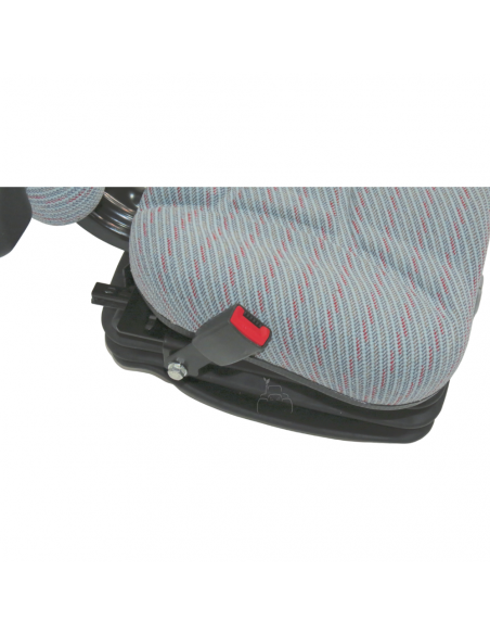 Asiento PVC negro con base suspensión mecánica