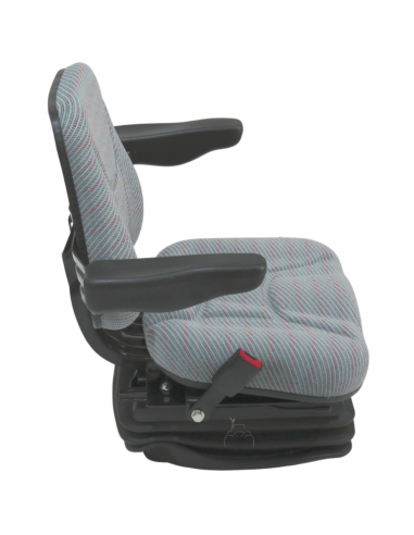 Asiento PVC negro con base suspensión mecánica