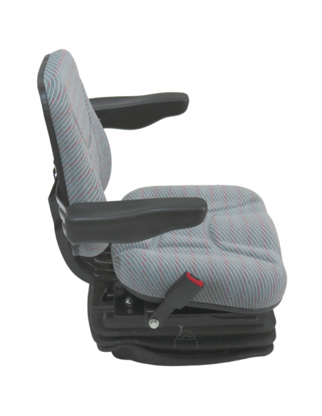 Asiento PVC negro con base suspensión mecánica