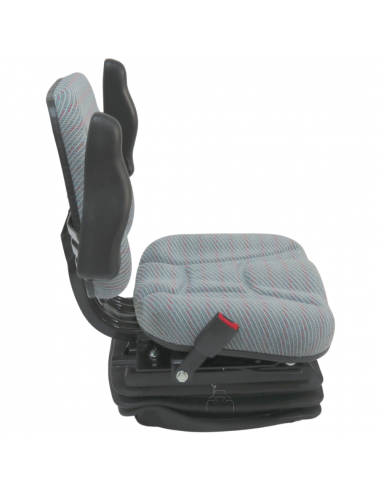 Asiento PVC negro con base suspensión mecánica