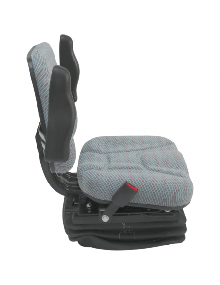 Asiento PVC negro con base suspensión mecánica