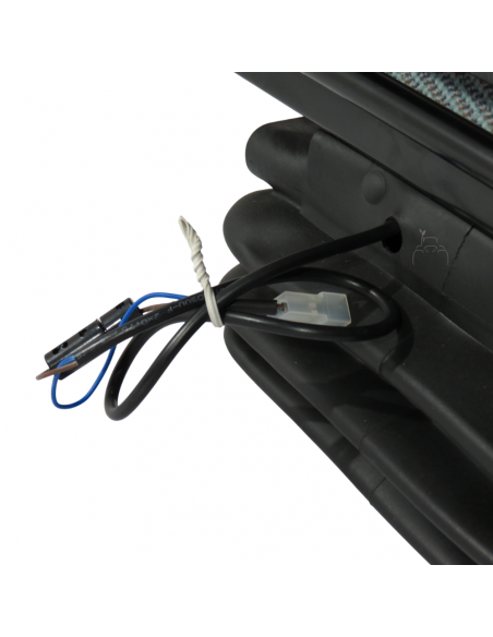 Asiento neumático 12V base 210 con respaldo alto en tela