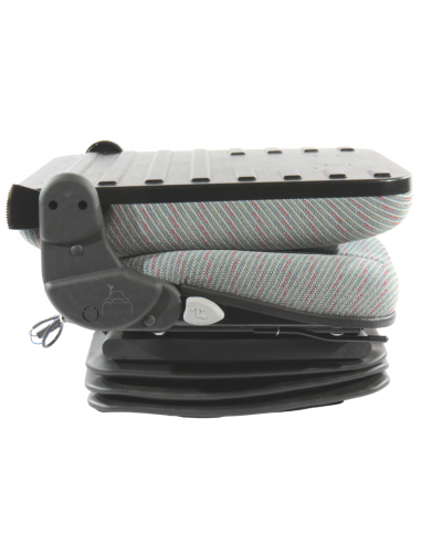 Asiento neumático 12V base 210 con respaldo alto en tela