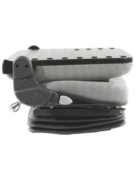 Asiento neumático 12V base 210 con respaldo alto en tela