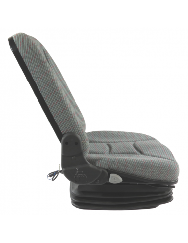 Asiento neumático 12V base 210 con respaldo alto en tela