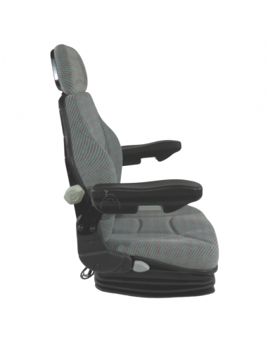 Asiento suspensión neumática 12V base 210 con brazos regulables