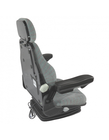 Asiento suspensión neumática 12V base 210 con brazos regulables