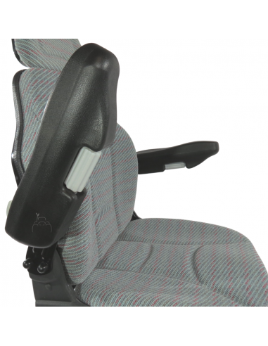 Asiento suspensión neumática 12V base 210 con brazos regulables