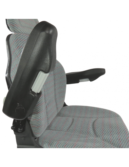 Asiento suspensión neumática 12V base 210 con brazos regulables