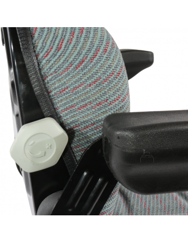 Asiento suspensión neumática 12V base 210 con brazos regulables