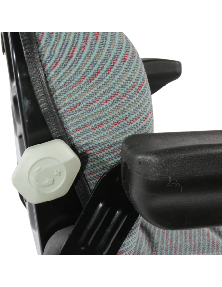 Asiento suspensión neumática 12V base 210 con brazos regulables