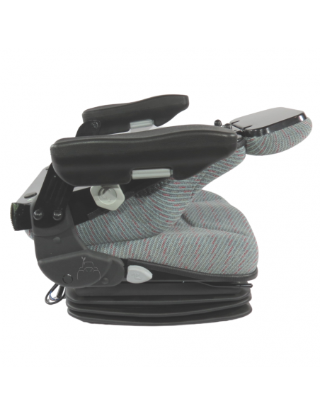 Asiento suspensión neumática 12V base 210 con brazos regulables