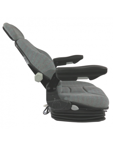 Asiento suspensión neumática 12V base 210 con brazos regulables