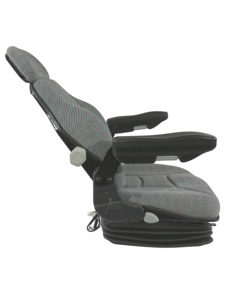 Asiento suspensión neumática 12V base 210 con brazos regulables