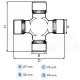 Cruceta categoría 4 nudo homocinético para transmisión