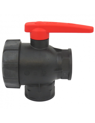 Válvula de bola 3 vías de flujo interrumpido 1"1/4