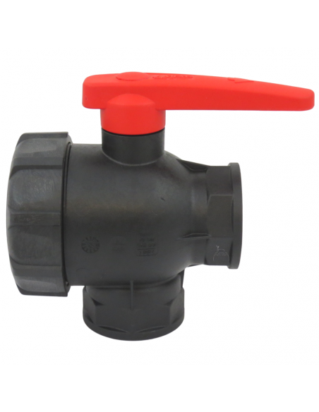 Válvula de bola 3 vías de flujo interrumpido 1"1/4