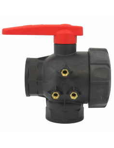 Válvula de bola 3 vías de flujo interrumpido 1"1/4