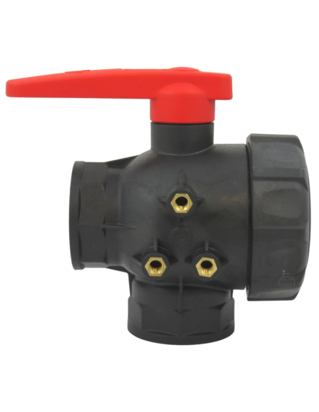 Válvula de bola 3 vías de flujo interrumpido 1"1/4