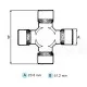 Cruceta 23.8 x 61.2 mm categoría 2 nudo transmisión
