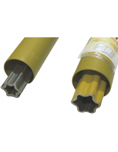 Transmisión cardan Categoría 6 x 1000 mm longitud tubo reforzado estrella 1"3/8 Z6