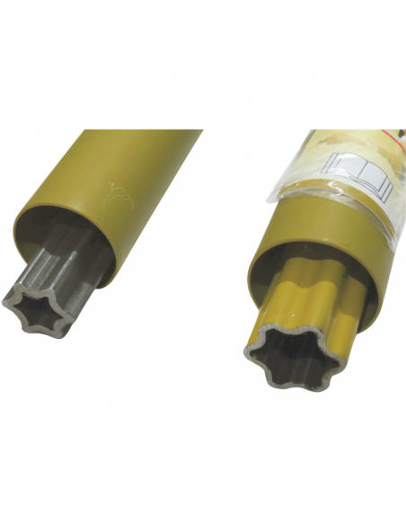 Transmisión cardan Categoría 6 x 1000 mm longitud tubo reforzado estrella 1"3/8 Z6
